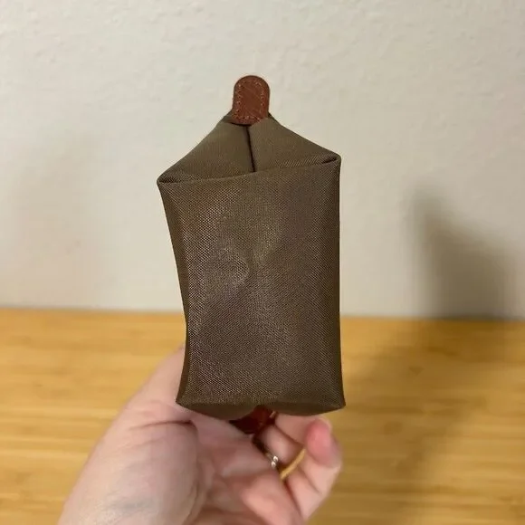 Longchamp Le Pliage Coin Purse Khaki Olive Green Nylon Mini The Original - Picture 4 of 7